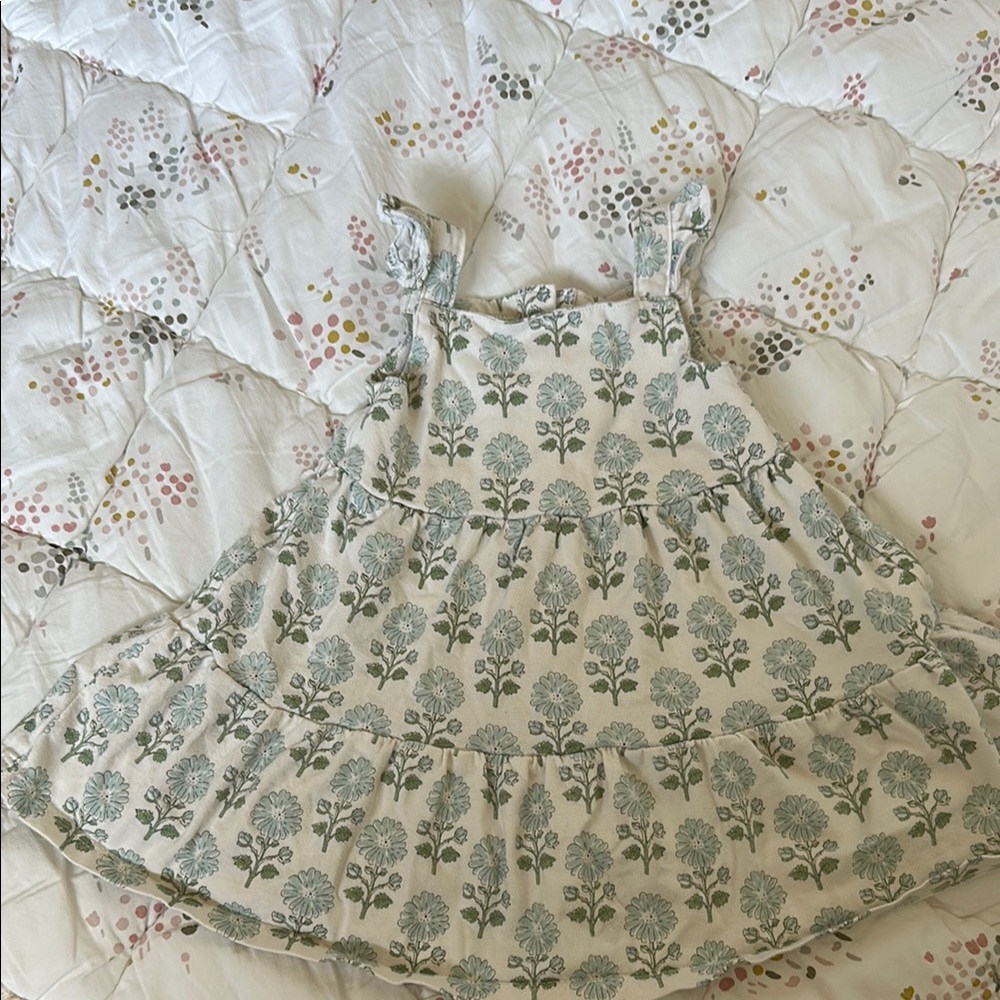 Carter's Green Pleated Sundress with Spaghetti Straps